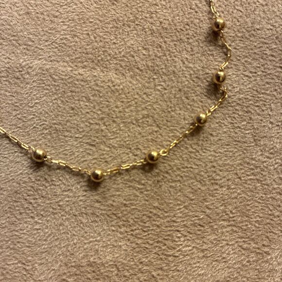 Goldtone Beaded Chain Anklet Charm Leg Bracelet Jewelry Gift for Her Girl - Picture 5 of 5